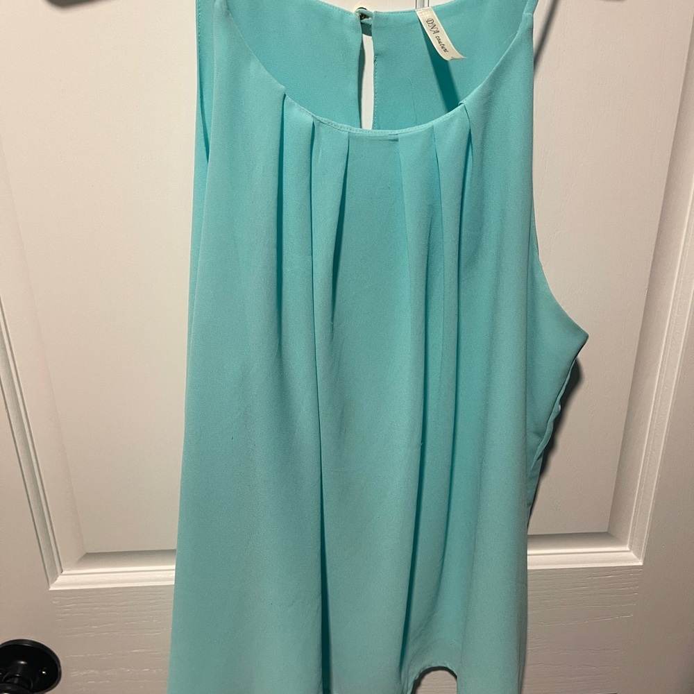 Aqua Sleeveless Women's Top